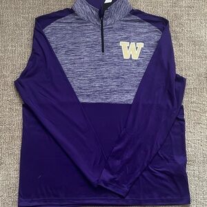University of Washington Men’s 1/4 Zip Long Sleeve Pullover Size XL